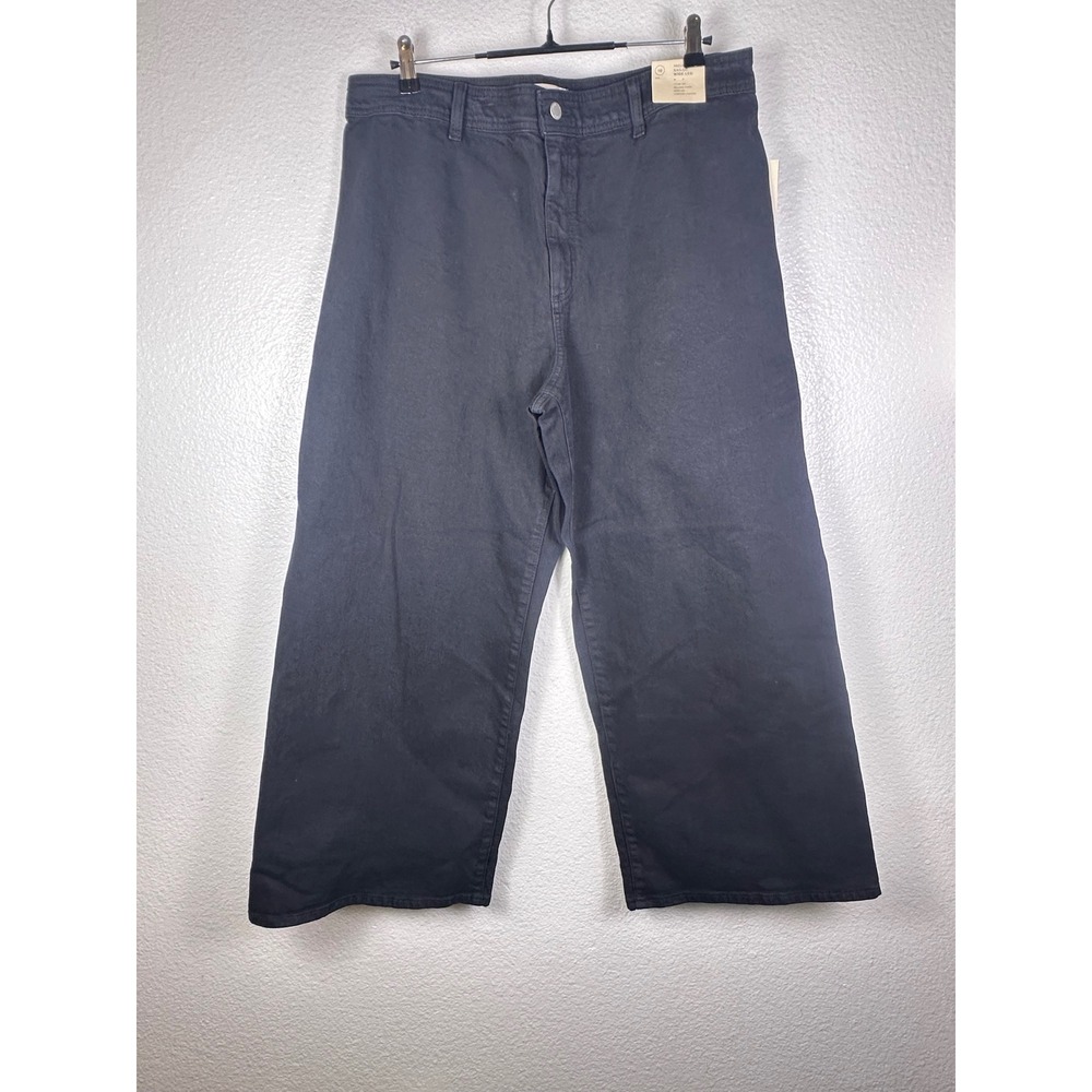 Universal Thread Womens High-Rise Sailor Wide Leg Jeans Black Size 16 NWT‎